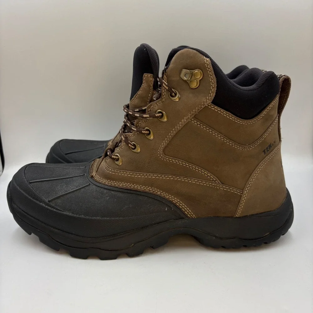 L.L. Bean Tek 2.5 Snow Boots Mens 13 Brown Good Waterproof PrimaLoft‎ Insulated